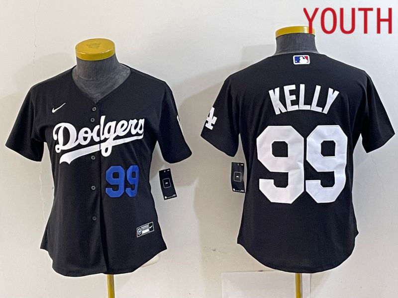 Youth Los Angeles Dodgers 99 Kelly Black 2024 Nike Game MLB Jersey style 5